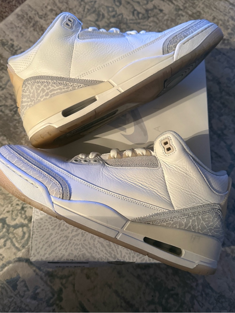 Jordan 3 Retro Craft Ivory- Men's White and Gray Low Top Sneakers